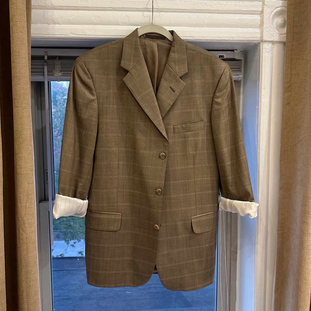 vintage oversized plaid blazer